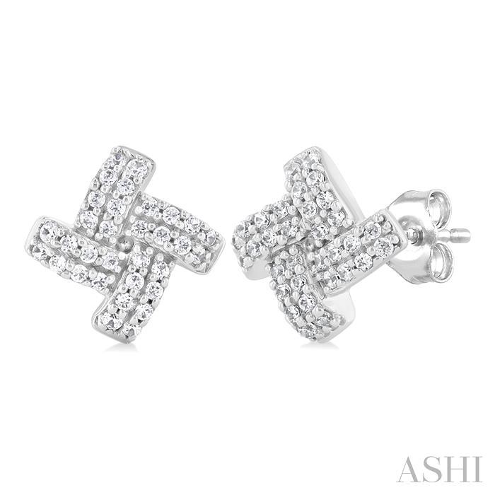 KNOT PETITE DIAMOND FASHION EARRINGS