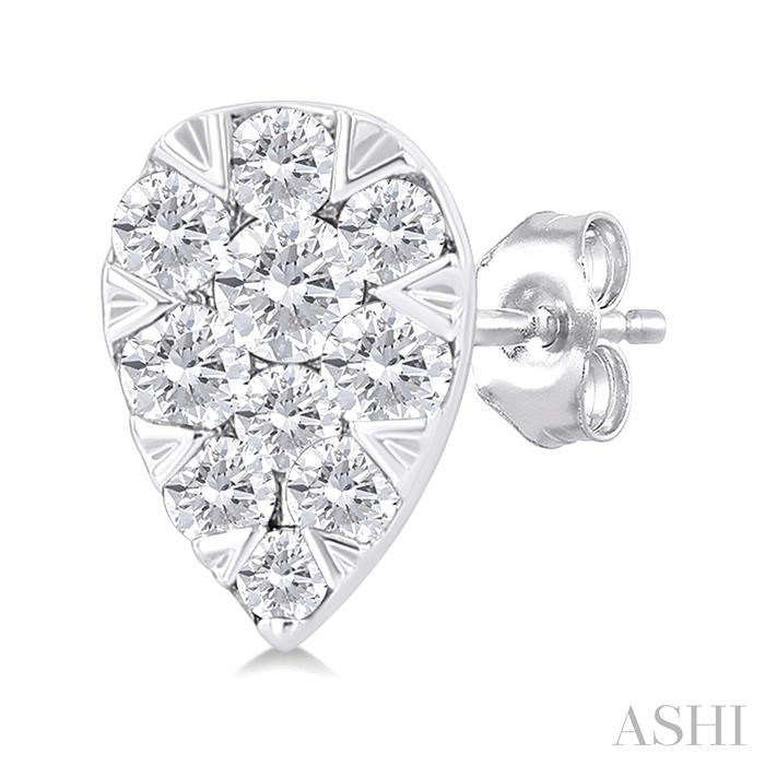 Pear Shape Lovebright Petite Diamond Fashion Earrings-3