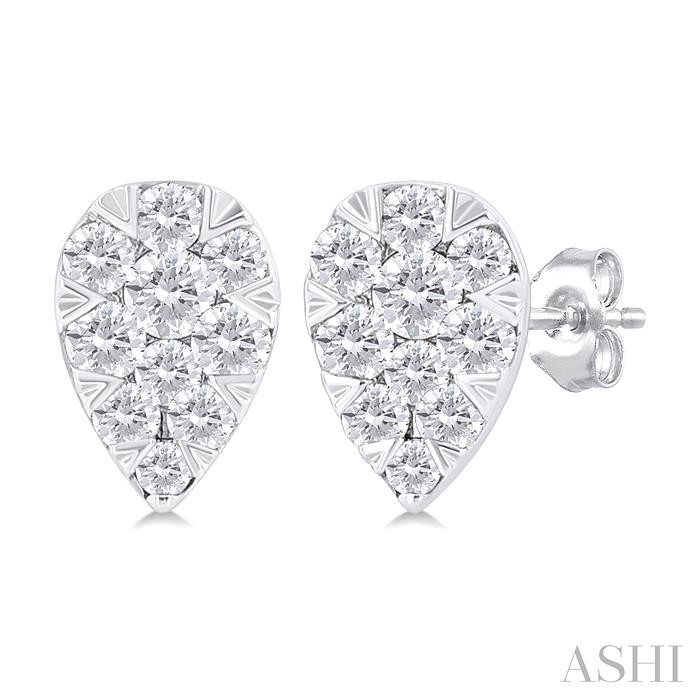 Pear Shape Lovebright Petite Diamond Fashion Earrings