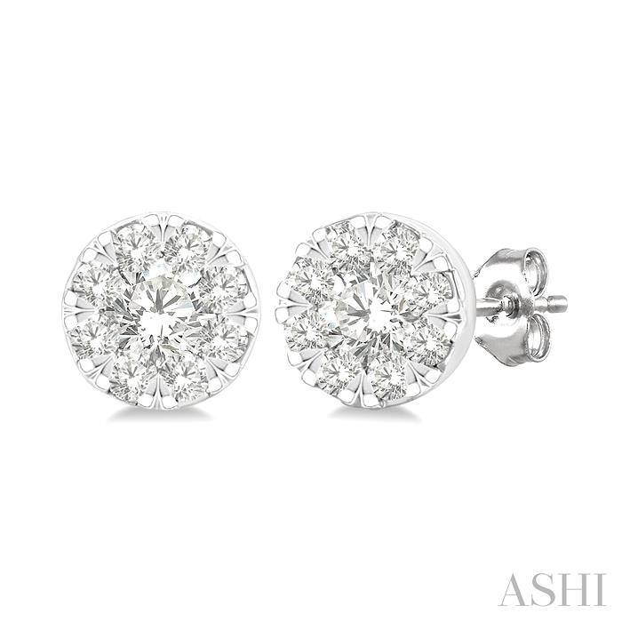 Round Shape Lovebright Petite Diamond Fashion Earrings