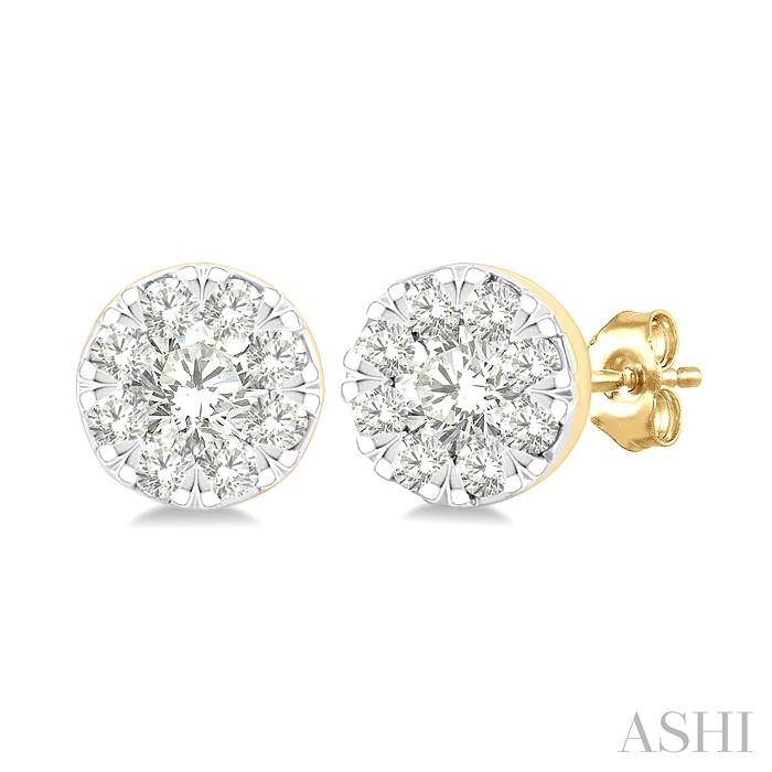 Round Shape Lovebright Petite Diamond Fashion Earrings