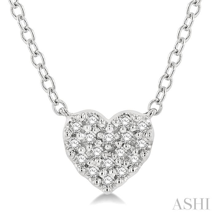 HEART SHAPE PETITE DIAMOND FASHION PENDANT