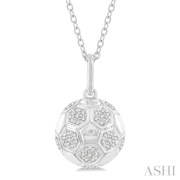 SOCCER BALL PETITE DIAMOND FASHION PENDANT