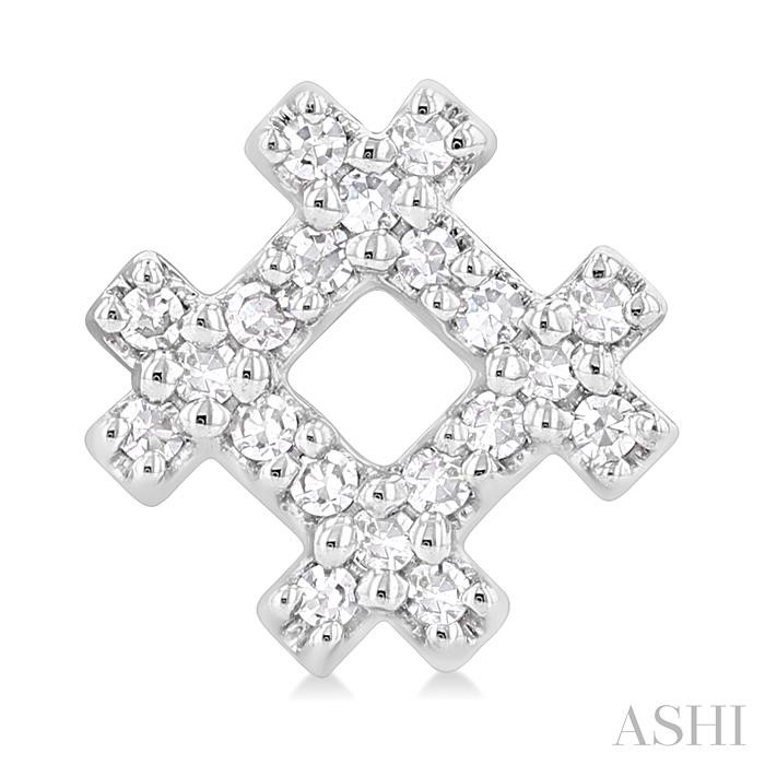 Hashtag Petite Diamond Fashion Earrings-2