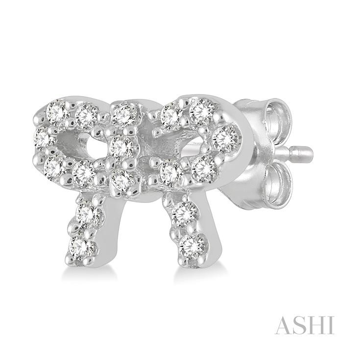 Bow Petite Diamond Fashion Earrings-3
