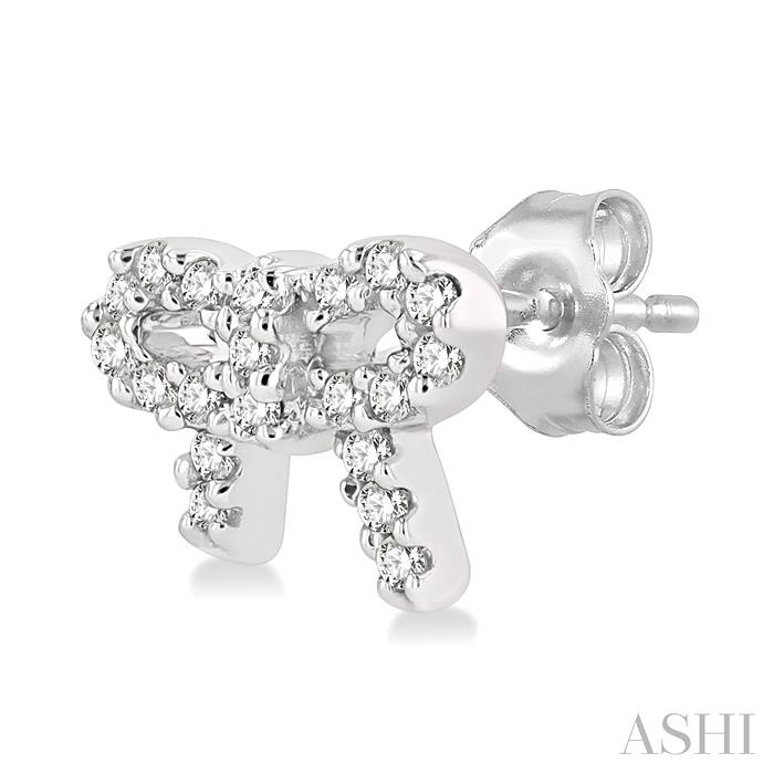 Bow Petite Diamond Fashion Earrings-3