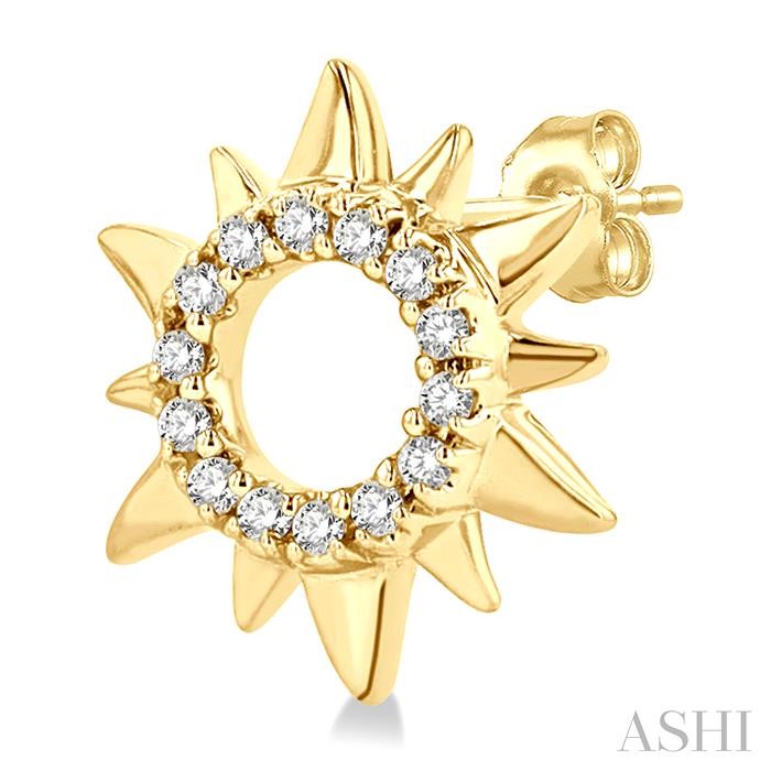 Sunburst Petite Diamond Fashion Earrings-3