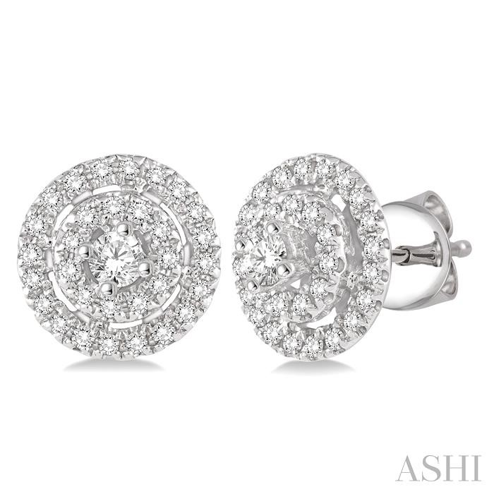 HALO DIAMOND FASHION EARRINGS