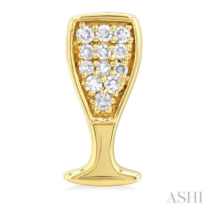Champagne Glass Petite Diamond Fashion Earrings-2