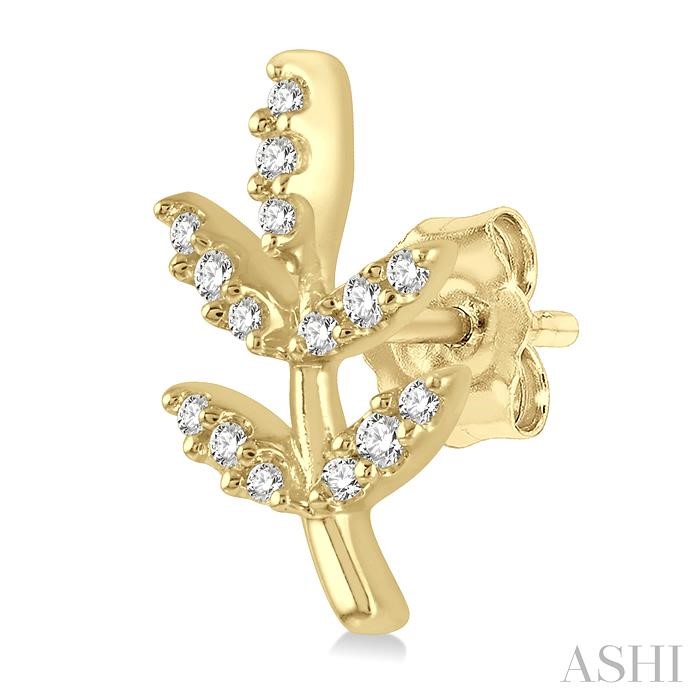 Leaf Petite Diamond Fashion Earrings-3