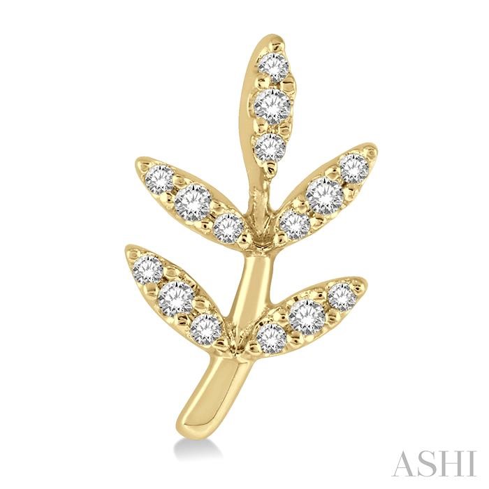 Leaf Petite Diamond Fashion Earrings-2