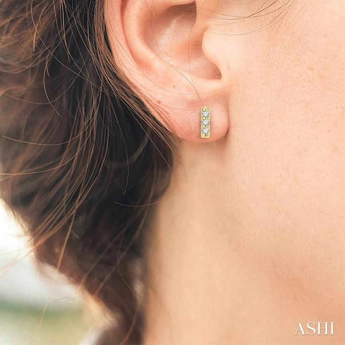 Vertical Bar Petite Diamond Fashion Earrings-4