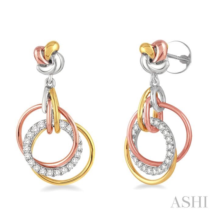 CIRCLE DIAMOND FASHION EARRINGS