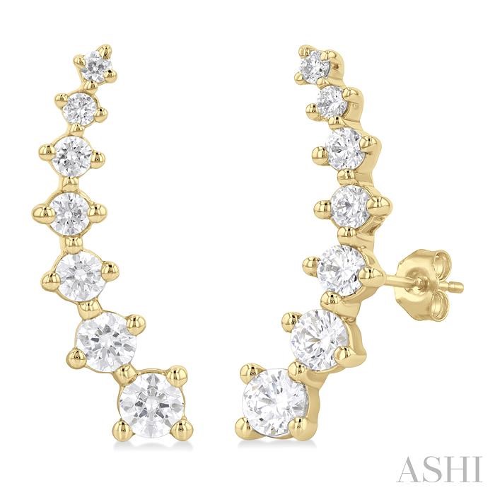 DIAMOND FASHION EAR CLIMBERS