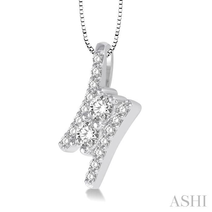 2 Stone Diamond Pendant-2