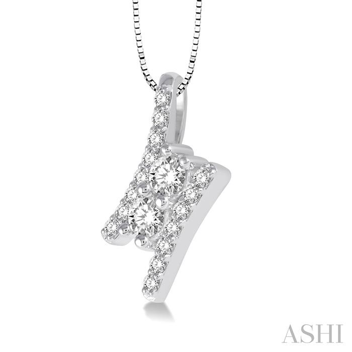 2 Stone Diamond Pendant-2