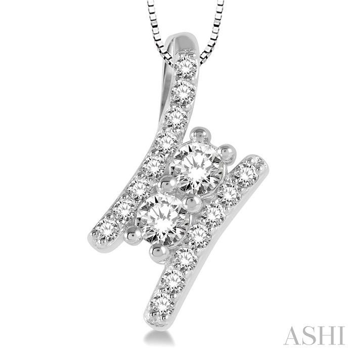 2 Stone Diamond Pendant-3