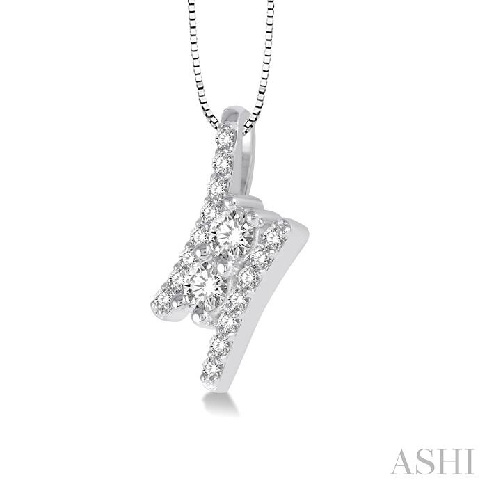 2 Stone Diamond Pendant-2