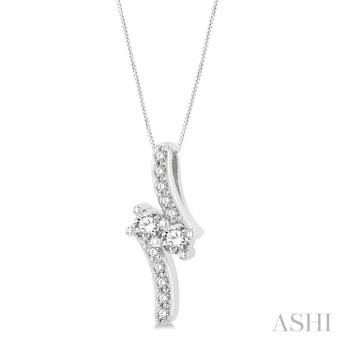 2 Stone Diamond Pendant-2