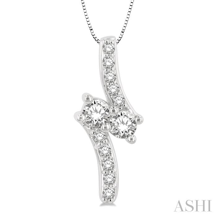 2 Stone Diamond Pendant-3