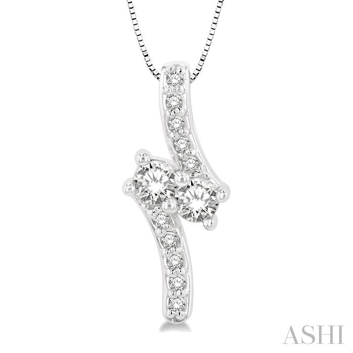 2 Stone Diamond Pendant-3