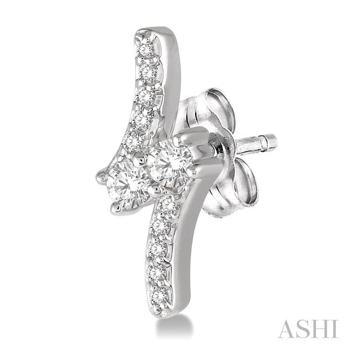 2 Stone Diamond Earrings-3