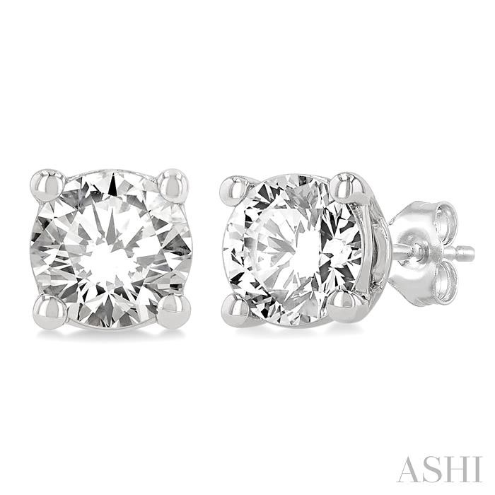 ROUND SHAPE DIAMOND STUD EARRINGS