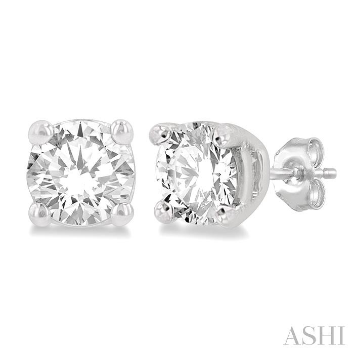 ROUND SHAPE DIAMOND STUD EARRINGS