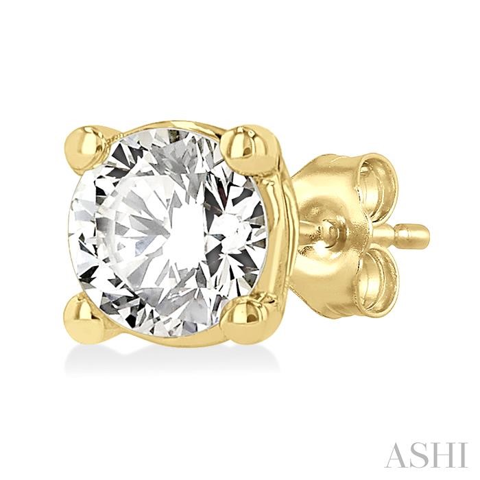 Round Shape Diamond Stud Earrings-3