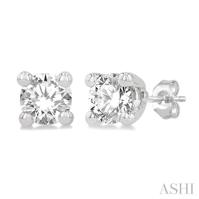 ROUND SHAPE DIAMOND STUD EARRINGS