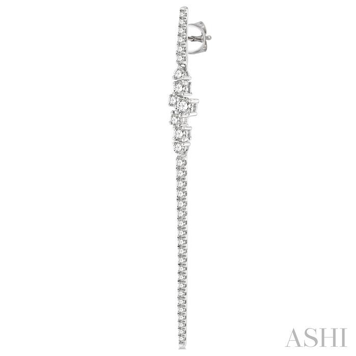 Scatter Diamond Long Earrings-3