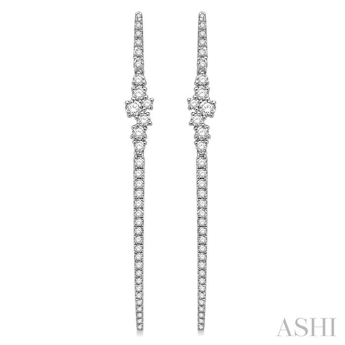 SCATTER DIAMOND LONG EARRINGS