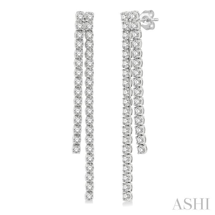 DIAMOND TENNIS LONG EARRINGS