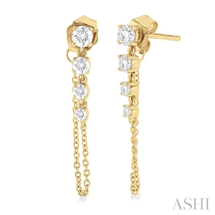 JOURNEY DIAMOND CHAIN EARRINGS