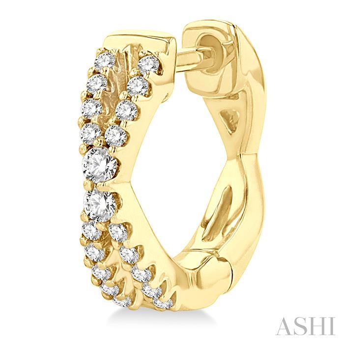 Petite Diamond Huggie Fashion Earrings-3