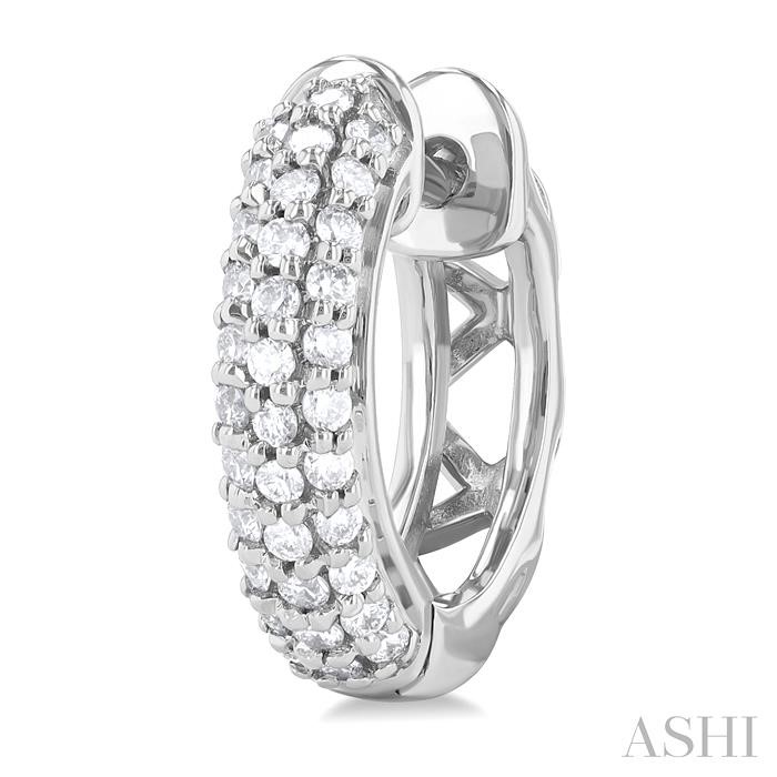 Pave-Set Diamond Huggie Earrings-3