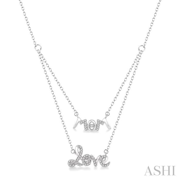 Mom & Love Layered Diamond Necklace