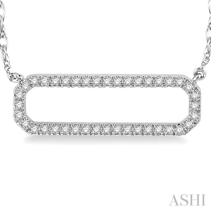 Rounded Rectangle Diamond Pendant-3