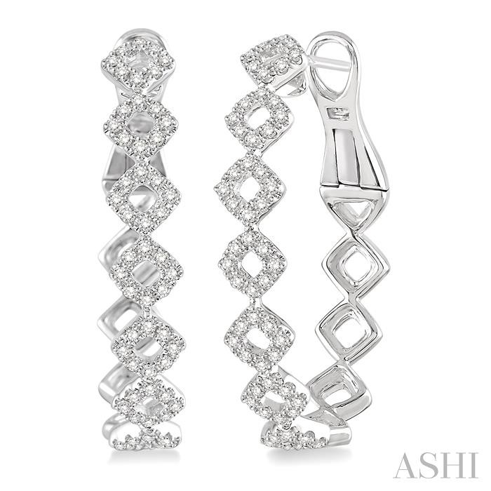 DIAMOND FASHION HOOP EARRINGS