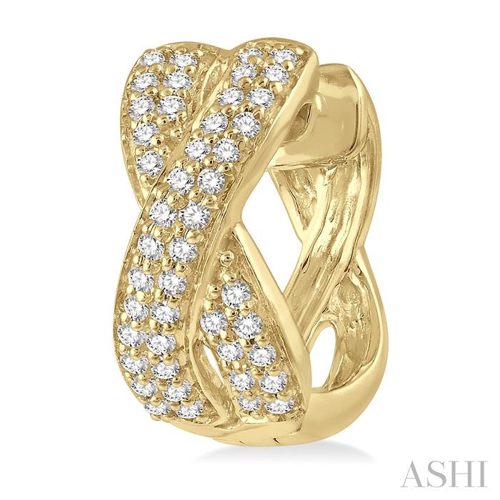 Petite Diamond Huggie Fashion Earrings-3