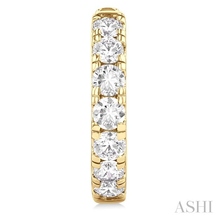 Round Shape Diamond Hoop Earrings-2