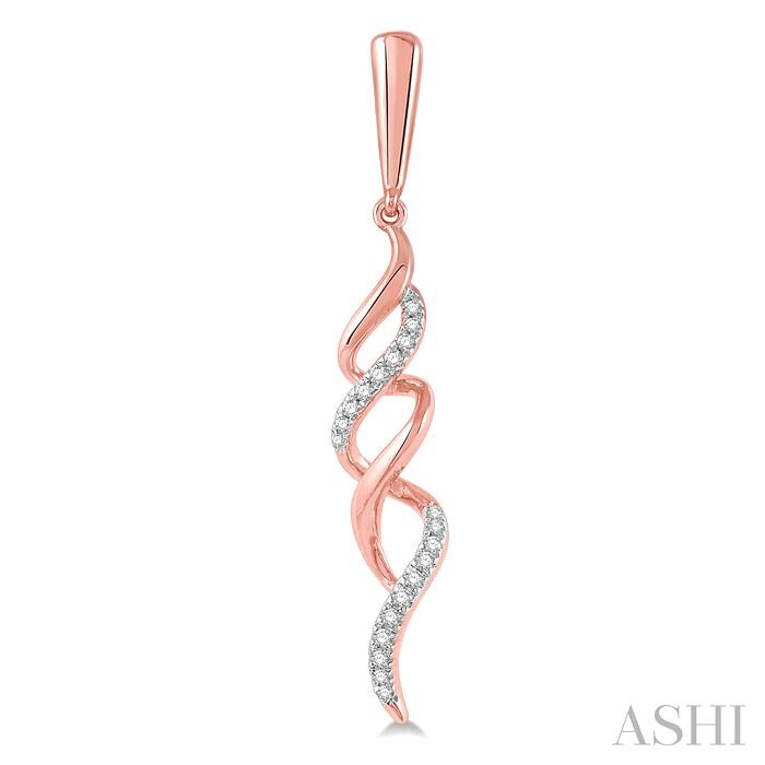 Swirl Diamond Fashion Long Earrings-2