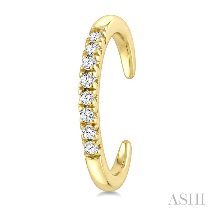 Petite Diamond Fashion Huggie Cuff Earrings
