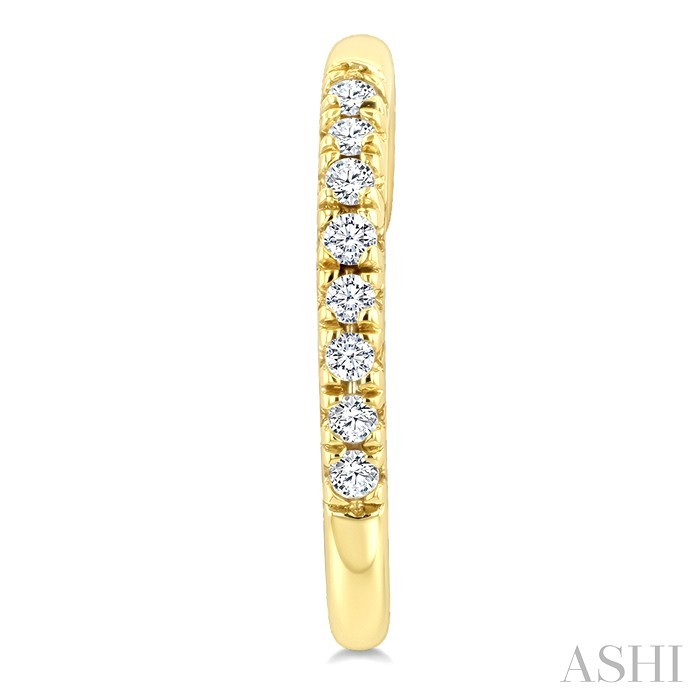 Petite Diamond Fashion Huggie Cuff Earrings