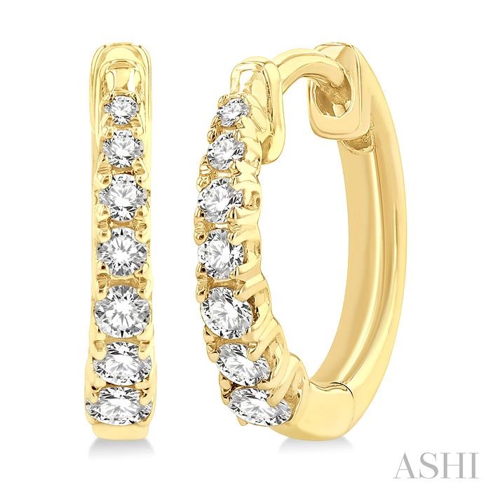 Graduated Petite Diamond Huggie Fashion Earrings
