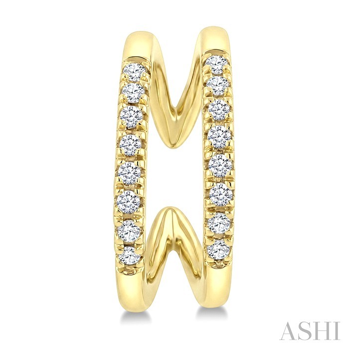 Petite Diamond Fashion Huggie Cuff Earrings