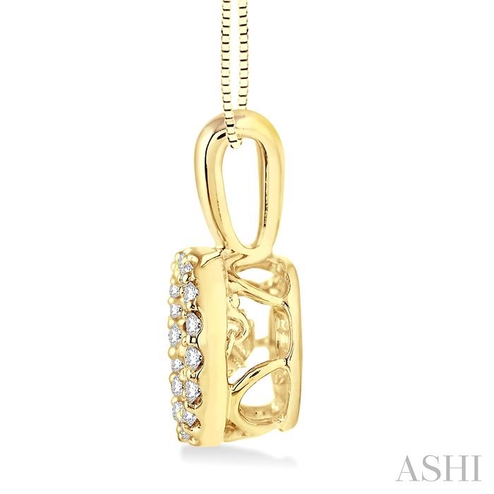Round Shape Emotion Halo Diamond Pendant-2
