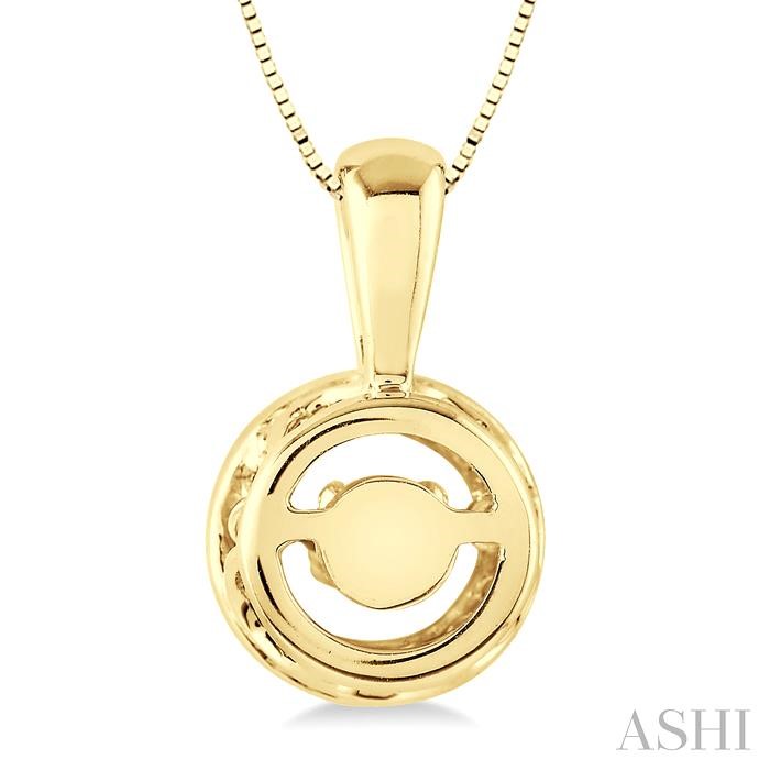 Round Shape Emotion Halo Diamond Pendant-3