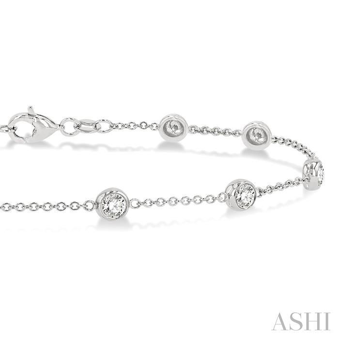Diamond Station Chain Bracelet-2