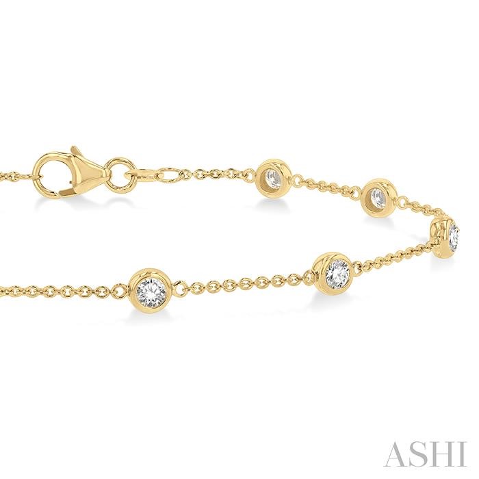 Diamond Station Chain Bracelet-2